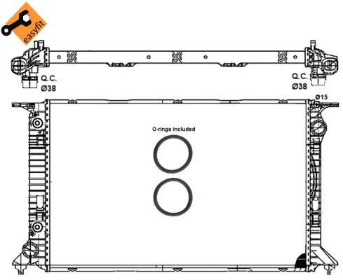 Nrf Kühler, Motorkühlung [Hersteller-Nr. 53065] für Audi - Bild 8