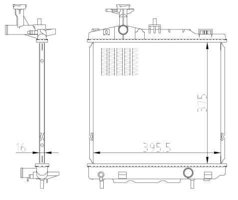 NRF Kühler, Motorkühlung 550022 für MITSUBISHI