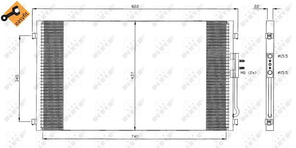 Kondensator, Klimaanlage 35383 NRF für CHRYSLER DODGE - Bild 7