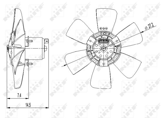 NRF Lüfter, Motorkühlung 47390 für VW