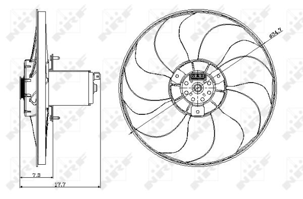 NRF Lüfter, Motorkühlung 47404 für VW