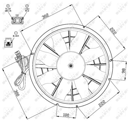 Kühlerventilator Einfachlüfter 47470 NRF für VOLVO 850 850 Kombi - Bild 9