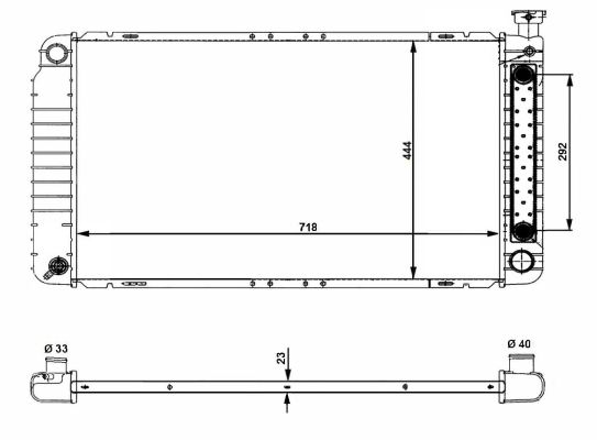 Wasserkühler Kühlrippen gelötet 56012 NRF für CHEVROLET BLAZER S10 - Bild 7