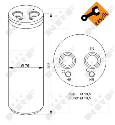NRF Trockner, Klimaanlage EASY FIT 33204 für Skoda VW Audi