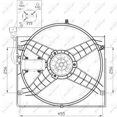Kühlerventilator Einfachlüfter 47442 NRF für BMW 3 3 Touring 3 Compact 3 Coupe - Bild 8