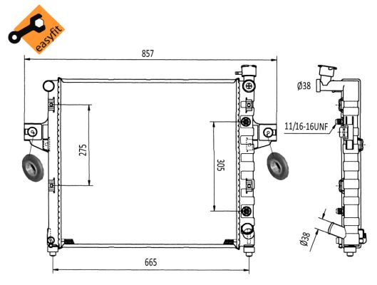 Nrf Kühler, Motorkühlung Größe 27.0 58113 - Bild 8