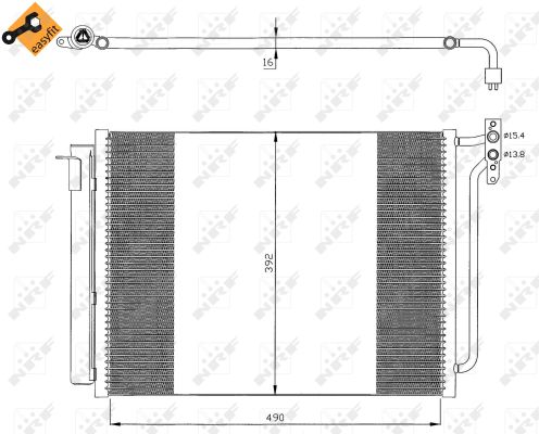 Für NRF NRF 35406 Air conditioning condenser 35406 A/C condenser (with dryer) - Bild 8