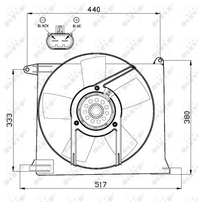 Für NRF NRF 47484 Fan, engine cooling 47484 Radiator fan (with housing) fits: - Bild 8