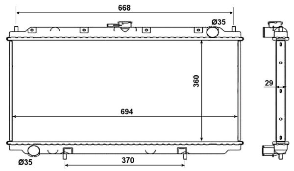 Wasserkühler Kühlrippen gelötet 53019 NRF für NISSAN PRIMERA PRIMERA Hatchback - Bild 5