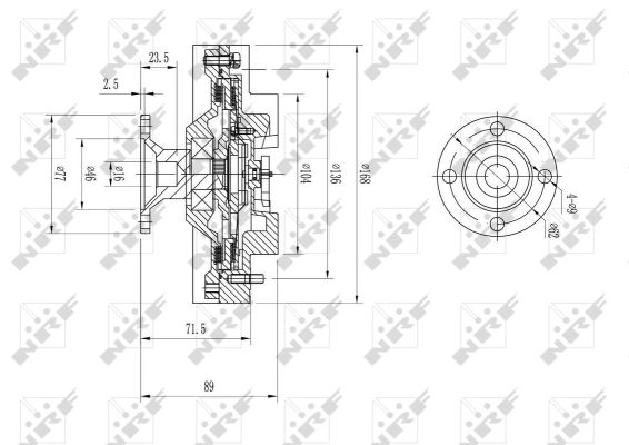 NRF Kupplung, Kühlerlüfter 49598 für TOYOTA