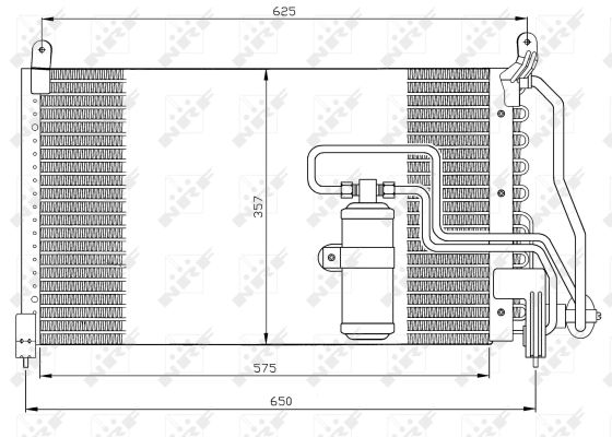 Für NRF NRF 35134 Air conditioning condenser 35134 A/C condenser (with dryer) - Bild 9