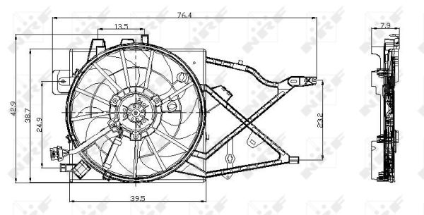 NRF Lüfter, Motorkühlung 47014 für Opel Vaughall