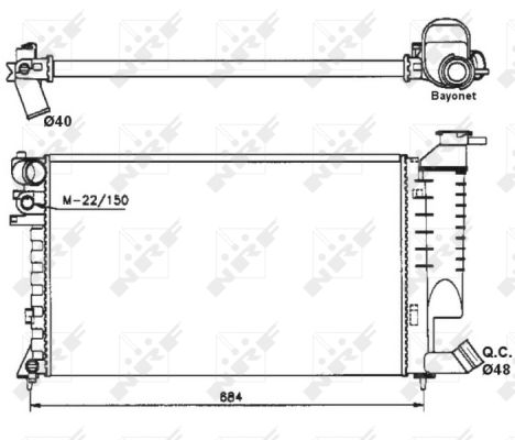 Nrf Motork?Hler Citroen Xsara Zx Peugeot 306 58183 - Bild 7