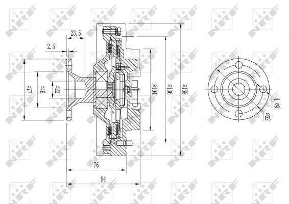 NRF Kupplung, Kühlerlüfter 49579 für TOYOTA
