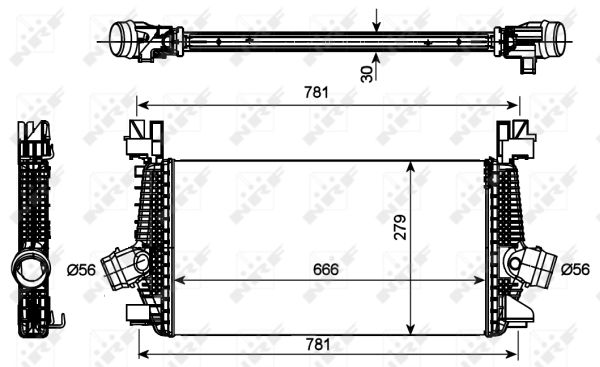 Nrf Ladeluftkühler [Hersteller-Nr. 30270] für Opel, Chevrolet, Vauxhall - Bild 6