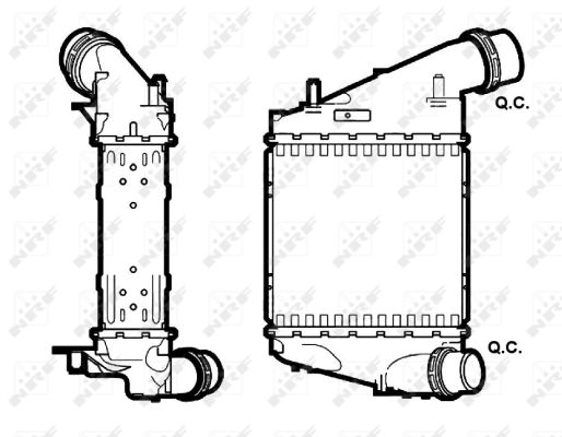 Ladeluftkühler 188 mm - 183 mm NRF passend für RENAULT TWINGO - Bild 6
