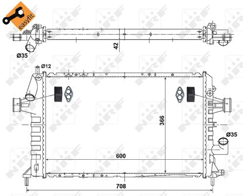 Nrf Kühler [Hersteller-Nr. 506616] für Opel, Vauxhall - Bild 7