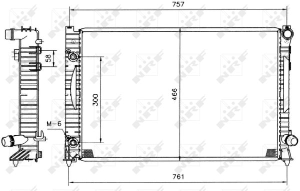 Kühler, Motorkühlung Kühlrippen gelötet 51586 NRF für AUDI A6 C5 A6 C5 Avant - Bild 8