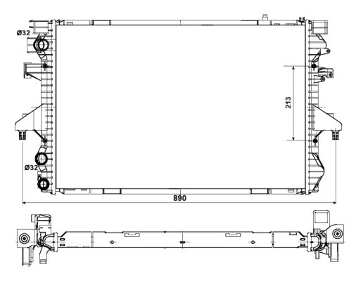 Nrf Kühler, Motorkühlung Größe 33.0 53796 - Bild 6