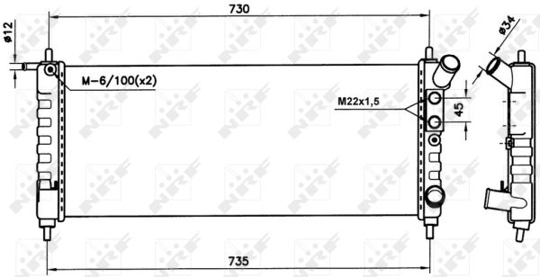 NRF Kühler, Motorkühlung 58154 für Vaughall