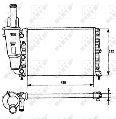 Nrf Kühler, 435 x 322 mm [Hersteller-Nr. 58951] für Fiat, Lancia - Bild 9