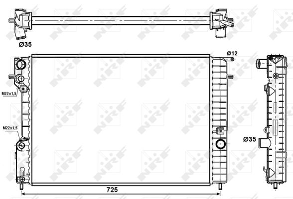 NRF 509689 Kühler für Motorkühlung Motorkühler Autokühler Kühler für Opel - Bild 5