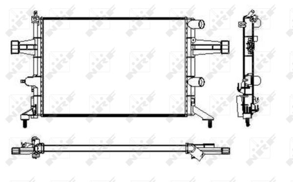 Kühler Motor Kühlrippen 543 - 378 mm Alu NRF für u.a. OPEL ASTRA - Bild 7