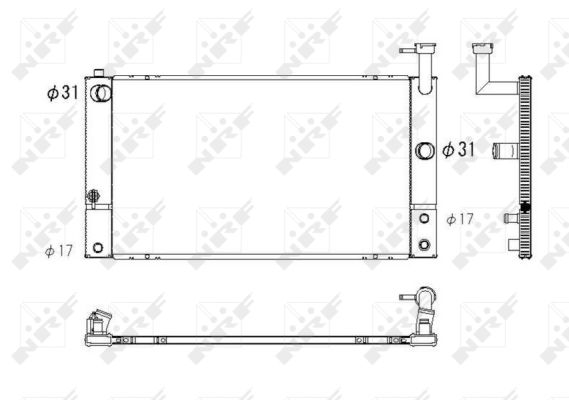 Nrf Kühler, Motorkühlung [Hersteller-Nr. 53747] für Toyota - Bild 8
