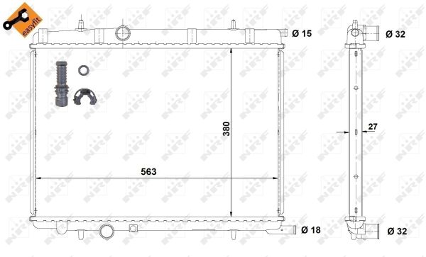 Für NRF 58312 RADIATOR - Bild 7