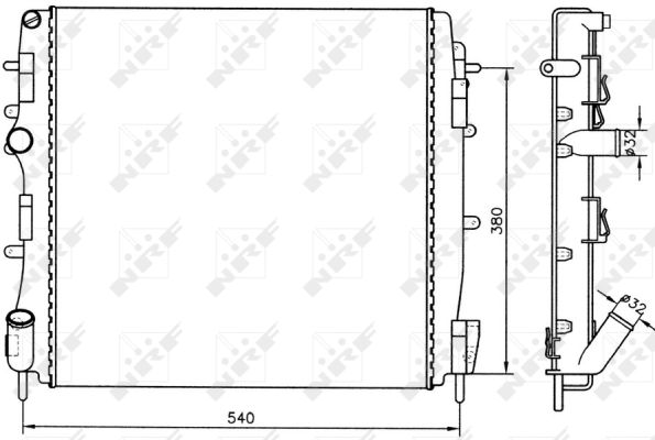 NRF 58316A Kühler für Motorkühlung Motorkühler Autokühler Kühler - Bild 8