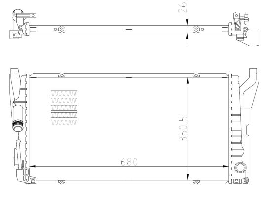 Nrf Kühler, Motorkühlung Größe 26.0 50039 - Bild 7