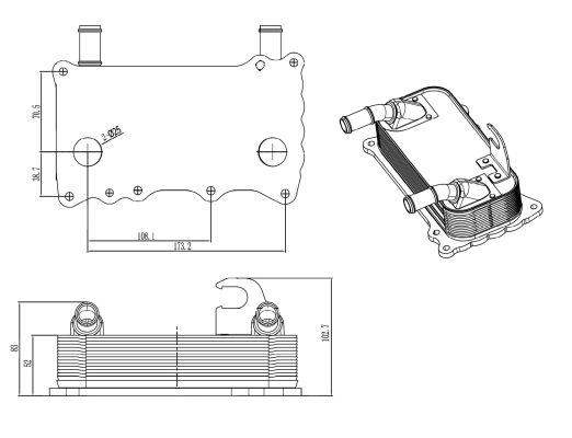 Für NRF 31846 OIL COOLER PORSCHE 911 3.8 05- - Bild 6