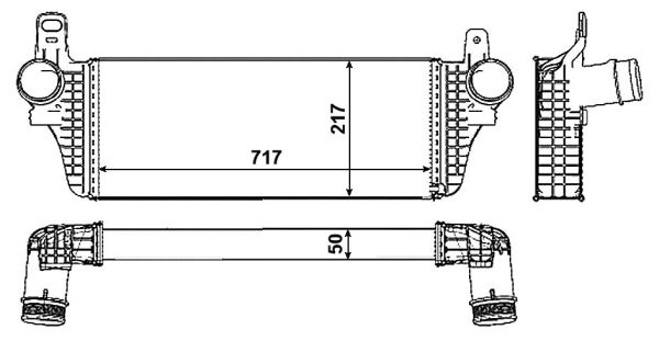 Ladeluftkühler 30466 NRF für VW TRANSPORTER T5 Bus TRANSPORTER T5 Kasten - Bild 8