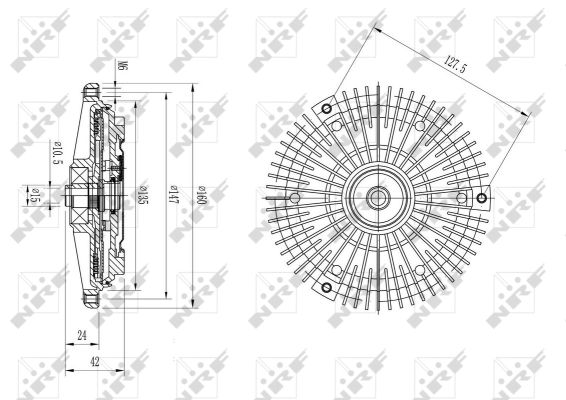 NRF Kupplung, Kühlerlüfter 49594 für Mercedes