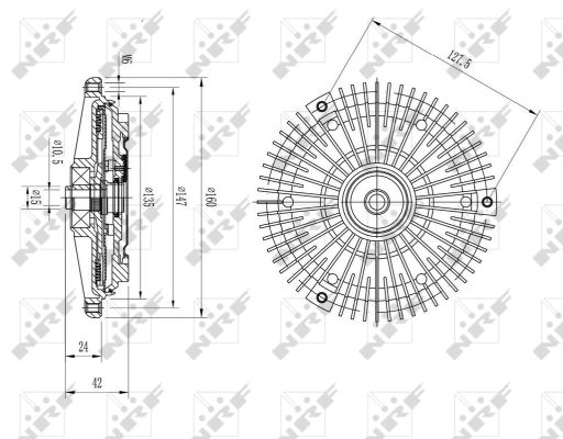 NRF Kupplung, Kühlerlüfter 49617 für SSANGYONG