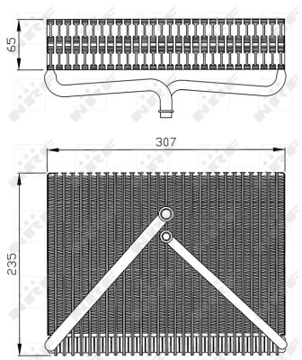 Verdampfer Klimaanlage mit Dichtring 235 mm - 307 mm NRF für u.a. VOLVO S80 - Bild 7