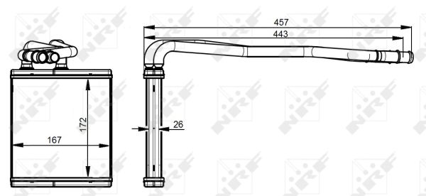 Für NRF NRF 54343 Heat Exchanger, interior heating 54343 Heater (with wires) f - Bild 7