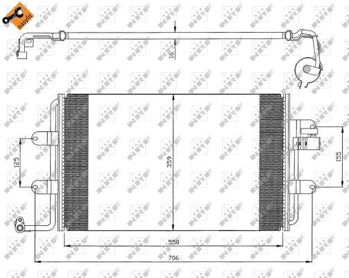 Kondensator, Klimaanlage 35300 NRF für VW NEW BEETLE NEW BEETLE Cabriolet - Bild 7