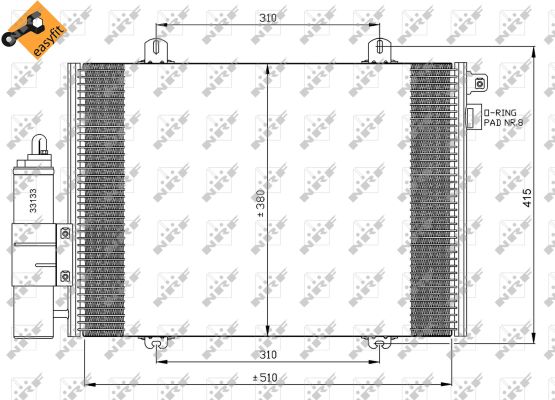 Nrf Kondensator 500 x 380 x 20 mm [Hersteller-Nr. 35379] für Renault - Bild 8