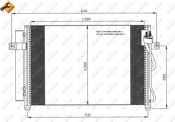 Für NRF NRF 35630 Air conditioning condenser 35630 A/C condenser (with dryer) - Bild 9