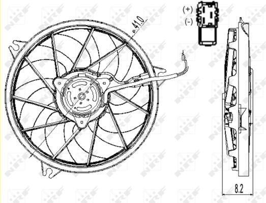 NRF Lüfter, Motorkühlung 47324 für Peugeot