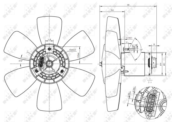 NRF Lüfter, Motorkühlung 47429 für VW SEAT