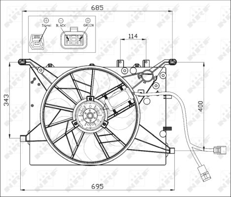 Kühlerventilator 47460 NRF für VOLVO S80 I XC70 I Cross Country V70 II S60 I - Bild 7