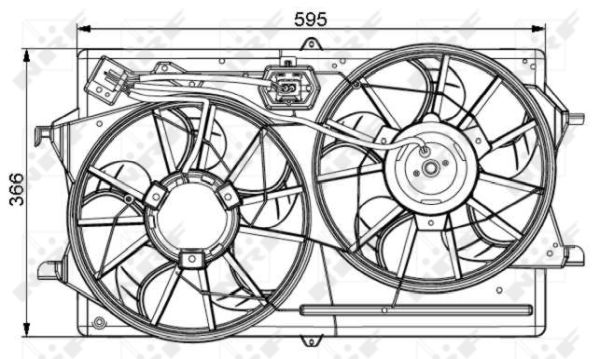 Lüfter, Motorkühlung Doppellüfter 47061 NRF für FORD FOCUS I FOCUS I Stufenheck - Bild 10
