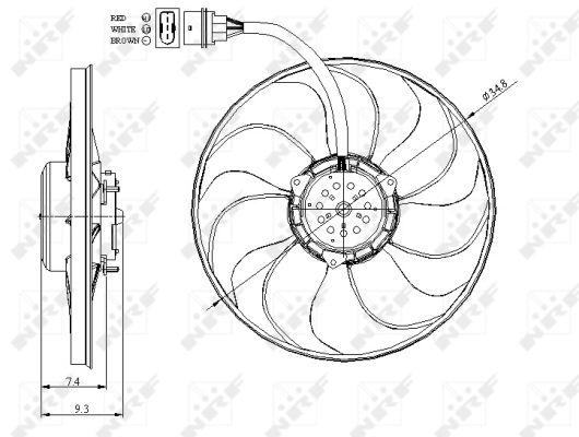 NRF Lüfter, Motorkühlung 47393 für VW