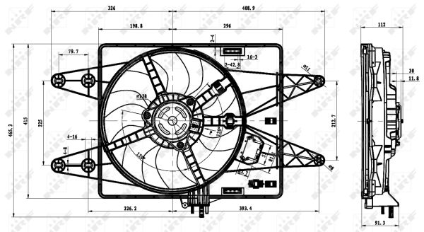 NRF Lüfter, Motorkühlung 47430 für Fiat