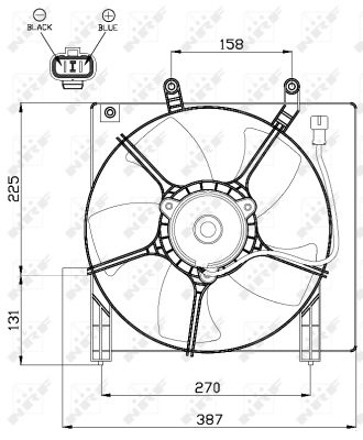 Nrf Lüfter, Motorkühlung 47487 Für Honda