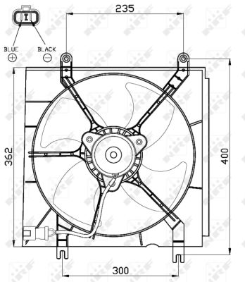 Nrf Lüfter, Motorkühlung 47526 Für Honda