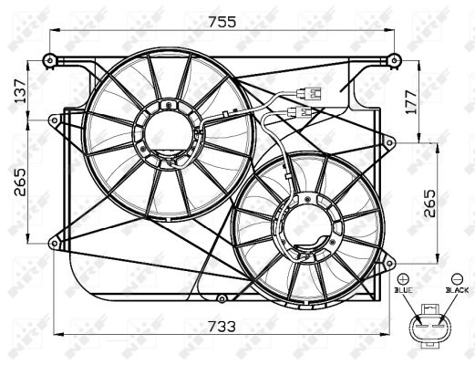 Nrf Lüfter, Motorkühlung [Hersteller-Nr. 47535] für Chevrolet, Vauxhall, Opel - Bild 7