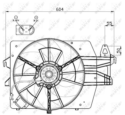 Nrf Lüfter, Motorkühlung [Hersteller-Nr. 47544] für Ford - Bild 4